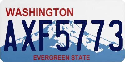 WA license plate AXF5773