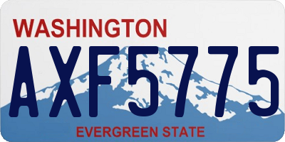 WA license plate AXF5775