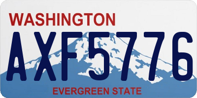 WA license plate AXF5776