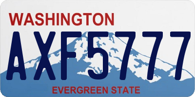 WA license plate AXF5777