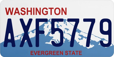 WA license plate AXF5779
