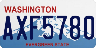 WA license plate AXF5780