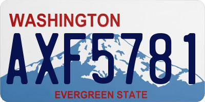 WA license plate AXF5781