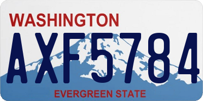 WA license plate AXF5784