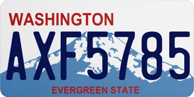 WA license plate AXF5785