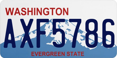 WA license plate AXF5786