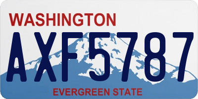 WA license plate AXF5787