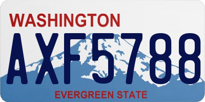WA license plate AXF5788