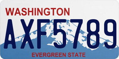WA license plate AXF5789