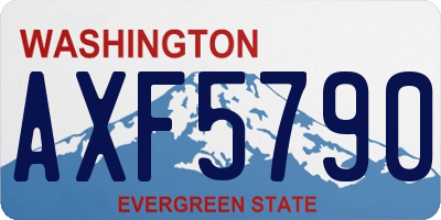 WA license plate AXF5790