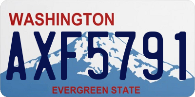 WA license plate AXF5791