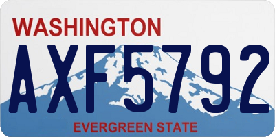 WA license plate AXF5792
