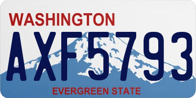 WA license plate AXF5793