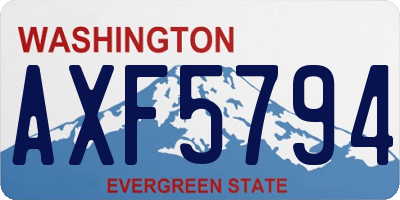 WA license plate AXF5794