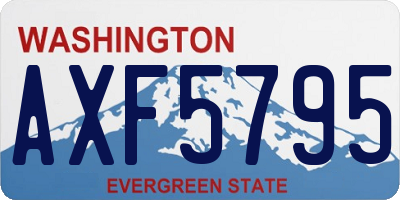 WA license plate AXF5795