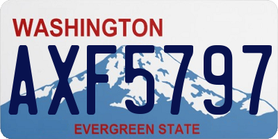 WA license plate AXF5797