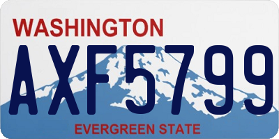WA license plate AXF5799