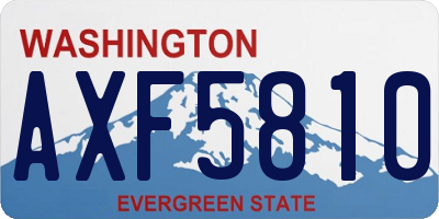 WA license plate AXF5810