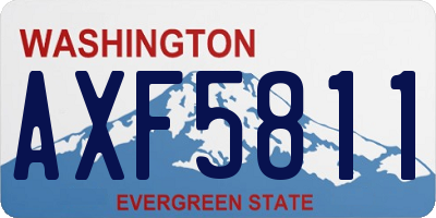 WA license plate AXF5811