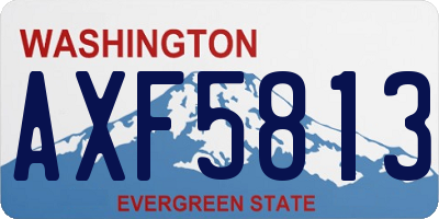 WA license plate AXF5813