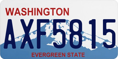 WA license plate AXF5815