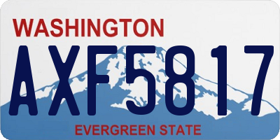WA license plate AXF5817