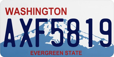 WA license plate AXF5819
