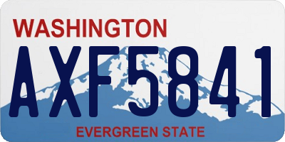 WA license plate AXF5841