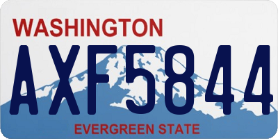 WA license plate AXF5844