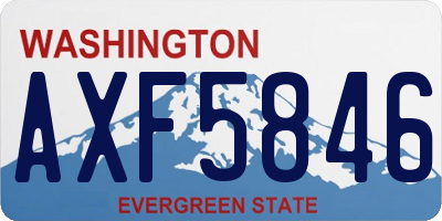WA license plate AXF5846