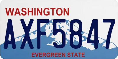 WA license plate AXF5847