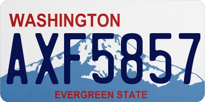 WA license plate AXF5857