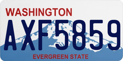 WA license plate AXF5859