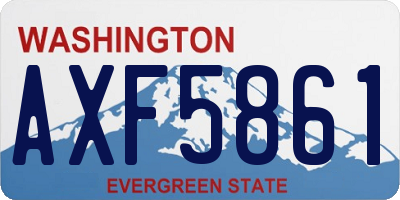 WA license plate AXF5861