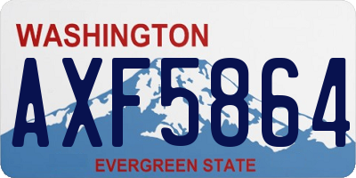 WA license plate AXF5864