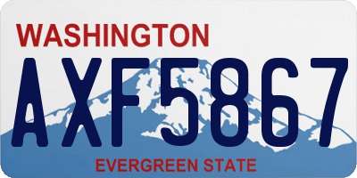 WA license plate AXF5867
