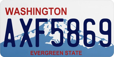 WA license plate AXF5869