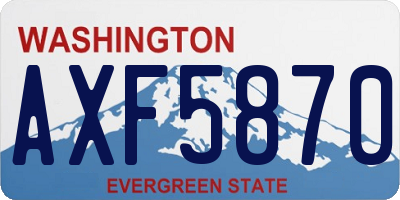 WA license plate AXF5870