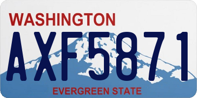 WA license plate AXF5871