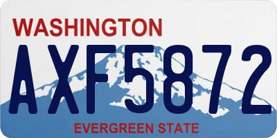 WA license plate AXF5872