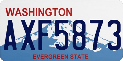 WA license plate AXF5873