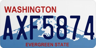 WA license plate AXF5874