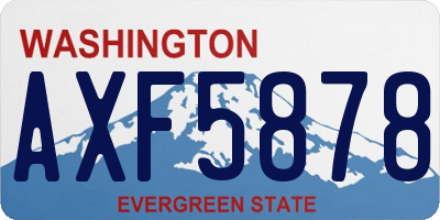 WA license plate AXF5878