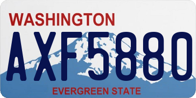 WA license plate AXF5880