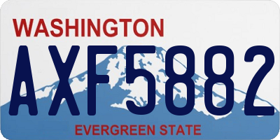 WA license plate AXF5882
