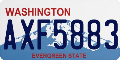 WA license plate AXF5883