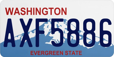 WA license plate AXF5886