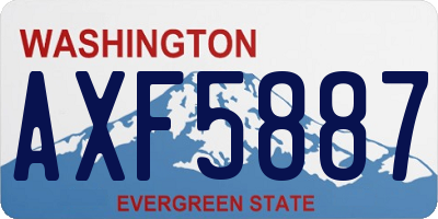WA license plate AXF5887