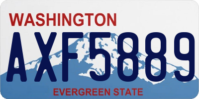 WA license plate AXF5889