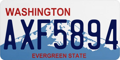 WA license plate AXF5894